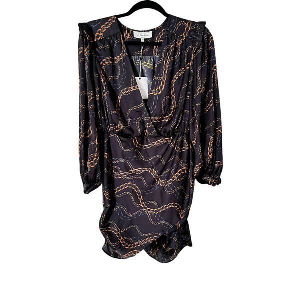 NWT Revolve L’academie The Joyce Mini Dress in Black Chain - Picture 4 of 8